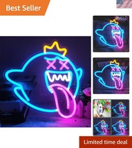 Dimmable Ghost Neon Sign - King Boo LED Light for Birthday or Halloween ... - $51.00
