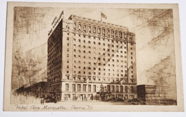 1930&#39;s Hotel Pere Marquette, Peoria Il. Post Card Divided Back 500Rooms5... - $7.91