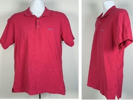 Patagonia Polo Shirt Mens Small Pink Embroidered Blue Logo 100% Cotton - £23.42 GBP