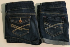 Aeropostale jean shorts size 3/4 women lot of 2 - £11.57 GBP