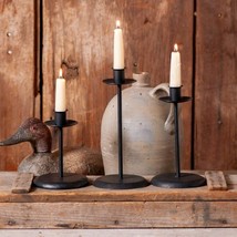 Wrought Iron Taper Candle Holder Set image 2