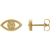 14k Yellow Gold Evil Eye Earrings - £291.53 GBP+