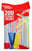 Home Smart Flexible Straws 200 Count - £3.15 GBP