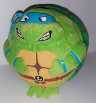 TY Beanie Ballz Ninja Turtles Leonardo 8&quot; Blue Plush Stuffed Toy Animal TMNT - £5.53 GBP