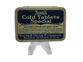 Vintage medicine tin: REXALL Cold Tablets special ~ empty - £7.75 GBP