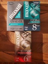 Maxell VHS Blank Sealed Lot Of 3 Gx-Silver HGX-Gold T-120 T-160 - £17.56 GBP