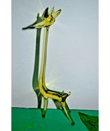 Vintage Handmade Glass Collectible Figurine of Giraffe . Made in Czechos... - $29.60