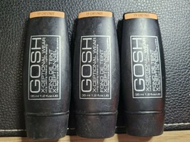 3x GOSH X-CEPTIONAL LIQUID FOUNDATION LONG LASTING WEAR #19 Chestnut - £7.43 GBP