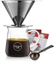 Osaka, Pour Over Coffee Dripper Starter Set,Full Brewing Kit For Pourove... - $35.09 CAD