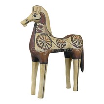 Ancient Greek Mycenean Geometric Terracotta Horse Clay Figurine Sculpture Museum - £122.84 GBP