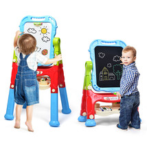 Height Adjustable Kids Art Easel Magnetic Double Sided Board Children Gi... - $108.98