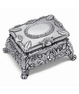Pewter-Tone Finish Floral Jewelry Box - $49.42 CAD