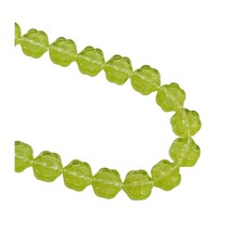 50 Preciosa Czech Glass Olivine Green 6x3.5mm Flat Round Flower Coin Disc Beads - £3.94 GBP