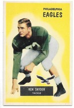 Ken Snyder Philadelphia Eagles NFL Trading Card #63 Bowman 1955 VERY NIC... - £3.52 GBP