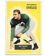 Ken Snyder Philadelphia Eagles NFL Trading Card #63 Bowman 1955 VERY NIC... - $4.50