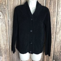 Cappagallo Cardigan Vintage Button Up Black Sweater ~ Sz S ~ Long Sleeve - £13.62 GBP