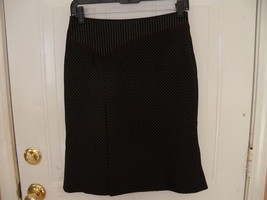The Limited  A-line black Pinstripe &amp; Dot Skirt Size 0 Women&#39;s NWOT - £17.50 GBP