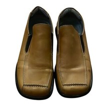 Robert Wayne Tan Leather Slip-ons Loafer Shoe Mens Size 9 Square Toe - $17.00