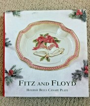 FITZ &amp; FLOYD Essentials HOLIDAY BELLS Canape Plate NEW IN BOX Retired - $16.99