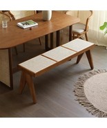 Nordic Danish Modern Designer Rattan Bench Bedside Table FootStool Hallw... - $1,560.19 CAD