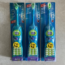 Lot 3 Vintage Kid’s Crest SpinBrush Cell Phone Toothbrush Blue SEALED NEW - $24.18