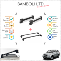 Bamboli 29.5&quot; Ski Carrier &amp; Black Cross Bar Set For Suzuki G Vitara 06-&gt; 4 Pcs - £177.69 GBP