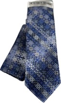 Stacy Adams Men&#39;s Tie Hanky Set Royal Blue Charcoal Gray Powder Blue 3.25&quot; Wide - £17.68 GBP