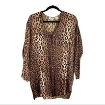 Vintage Victoria’s Secret Gold Label Leopard Silk Sleep Shirt Size Small - £26.47 GBP