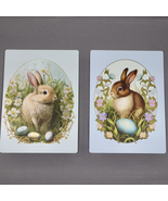 Vintage Style Easter Bunnies with Easter Eggs 4inx5.5in Large Magnets Se... - £9.40 GBP