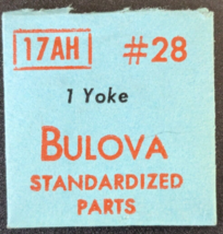 Nos Genuine Bulova Cal. 17AH - Set Bridge / Yoke Vintage Watch Part# 28 - £8.13 GBP