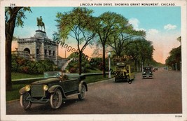 Lincoln Park Drive Showing Grant Monument Chicago IL Postcard PC258 - £3.98 GBP
