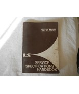 1990 1991 90 91 ALL MODELS KAWASAKI SERVICE SPECS SPECIFICATIONS HANDBOOK - €16,02 EUR