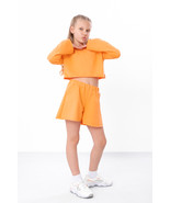 Teen Girls’ 2-Piece Set – Cropped Top &amp; Loose Shorts in Soft Cotton Knit... - $49.64 CAD+