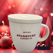 Starbucks Coffee Co Holiday 2007 Est 1971 Red White Abbey Ceramic Mug Cup 18 oz - £13.96 GBP