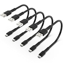 Short Micro Usb Cable 1Ft [5 Pack] Usb 2.0 Micro Usb Charging Cable Android Char - £11.78 GBP