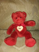 Russ Berrie For Target July Teddy Bear Plush 7&quot; Red Beanbag Stuffed Anim... - $16.82