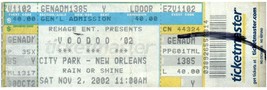 Voodoo Fest Ticket Stub November 2 2002 New Orleans LA 311 (həd) p.e. Sum 41 - £19.46 GBP