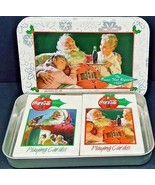 Coca Cola 1999 Christmas Playing Cards 2 New Decks in Tin New - $12.35 CAD