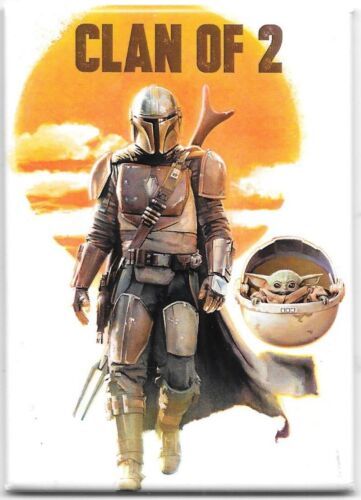 Star Wars The Mandalorian &amp; Child Clan of 2 Image Refrigerator Magnet NE... - $4.99