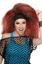 1980s Dance Party Rocking Red Adult Costume Wig - £21.22 GBP