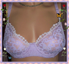 36C Purple Lilac Chochet Lace Sling Body By Victorias Secret Demi Uw Bra Rare - £31.45 GBP
