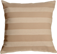 Brackendale Stripes Cream Throw Pillow 22x22, Complete with Pillow Insert - £50.31 GBP