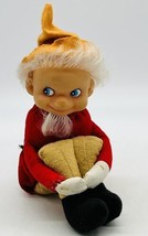 Vintage Knee Hugger Elf Gnome Pixie Rubber Face Japan 7 inch - £21.59 GBP