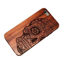 Day Of The Dead Sugar Skull Design Wood Case For iPhone 6 Plus/6s Plus - £4.68 GBP