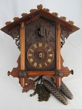 1880&#39;s Cuckoo Clock Germany Black Forest Antique Gordian Hettich Sohn Ghs - £279.76 GBP