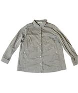 Soft Surroundings Women&#39;s Olive Shacket, Button-Front, Roll Tab Sleeves,... - $7.99