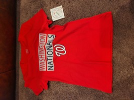 MLB Washington Nationals Girls&#39; V-Neck Core T-Shirt - L 10/12 - £7.75 GBP
