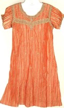 Vtg Kurta Kurti Boho Festival Embellished Ethnic India Hippy Dress Top Coverup S - £23.24 GBP