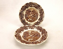 Set of 2 Booths #8205 Porcelain Saucers, &quot;British Scenery&quot; Brown Farm Ar... - £11.52 GBP