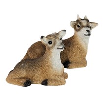 Vintage Stone Critters Pygmy Goat Figurines Set Of 2 Handcrafted USA - £19.24 GBP